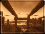 Kwakiutl house-frame 1915 by Edward Curtis - Click to see Large View